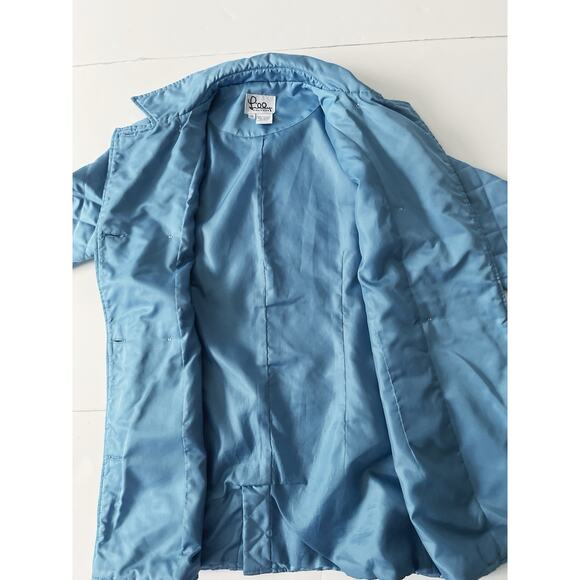 Lilly Pulitzer Quilted Pea Coat Women S Blue Double Breast Lightweight Comfy - Picture 7 of 9